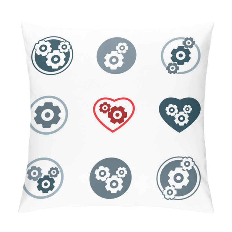 Personality  Gear System Power Development  Icons Pillow Covers