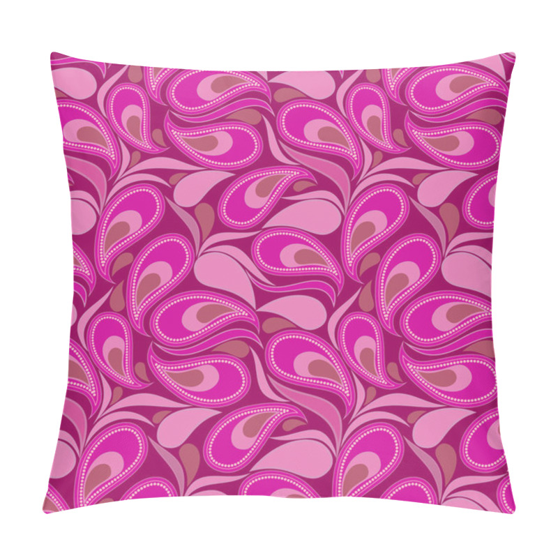 Personality  Paisley Seamless Purple Pattern. Pillow Covers