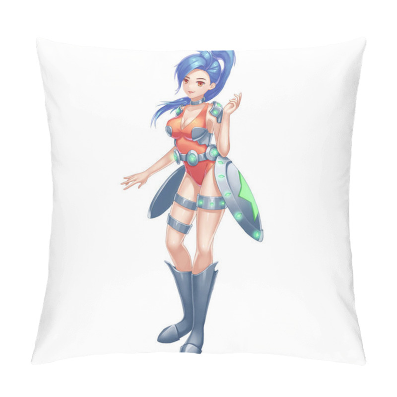 Personality  Cool Character: Technology Girl Talking To You Pillow Covers