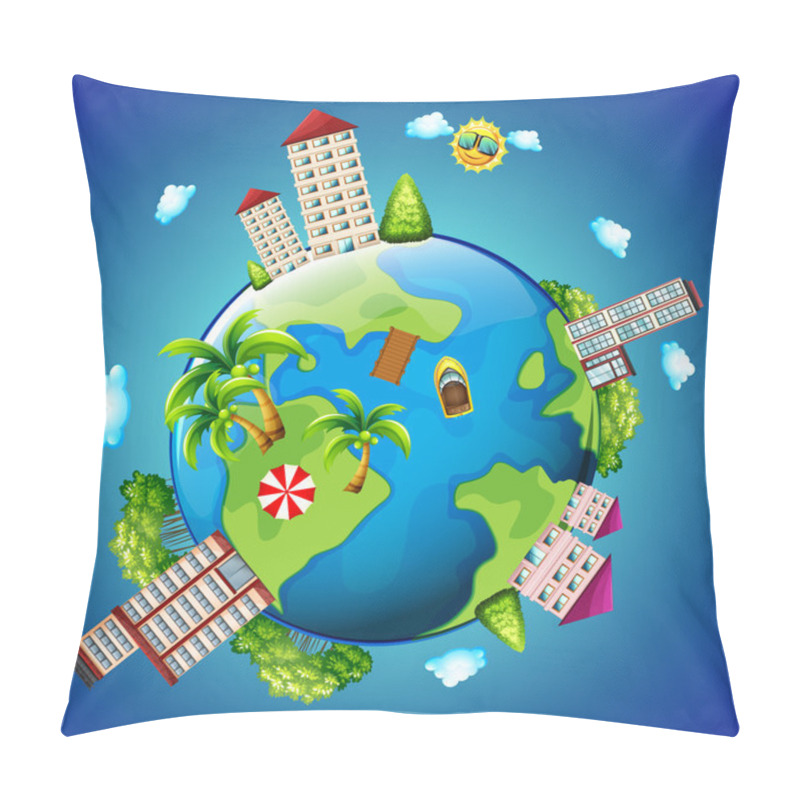 Personality  Buildings Around The World Pillow Covers