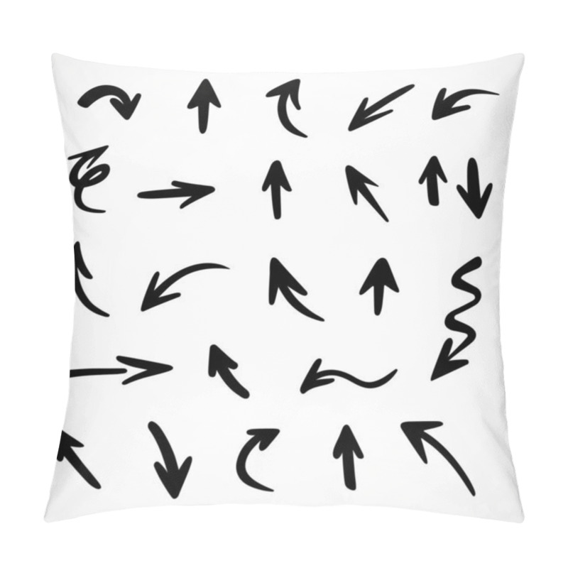 Personality  Vector Set Of Hand-drawn Arrows, Elements For Presentation Pillow Covers