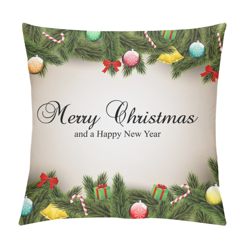 Personality  Christmas Card And Ornaments Pillow Covers