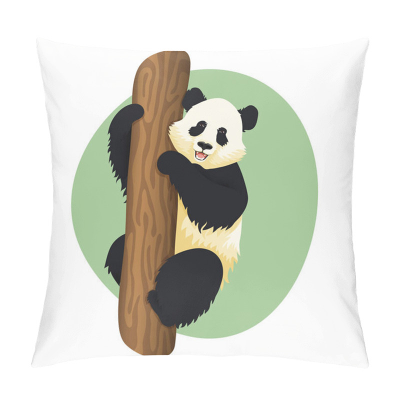 Personality  Giant Panda On A Tree Pillow Covers