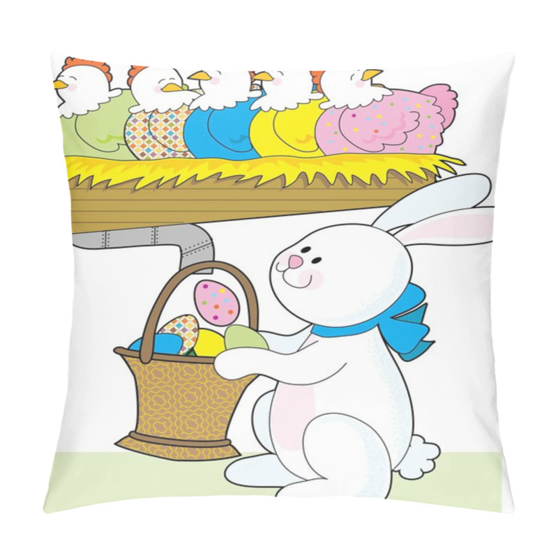 Personality  Rainbow Easter Chickens Pillow Covers