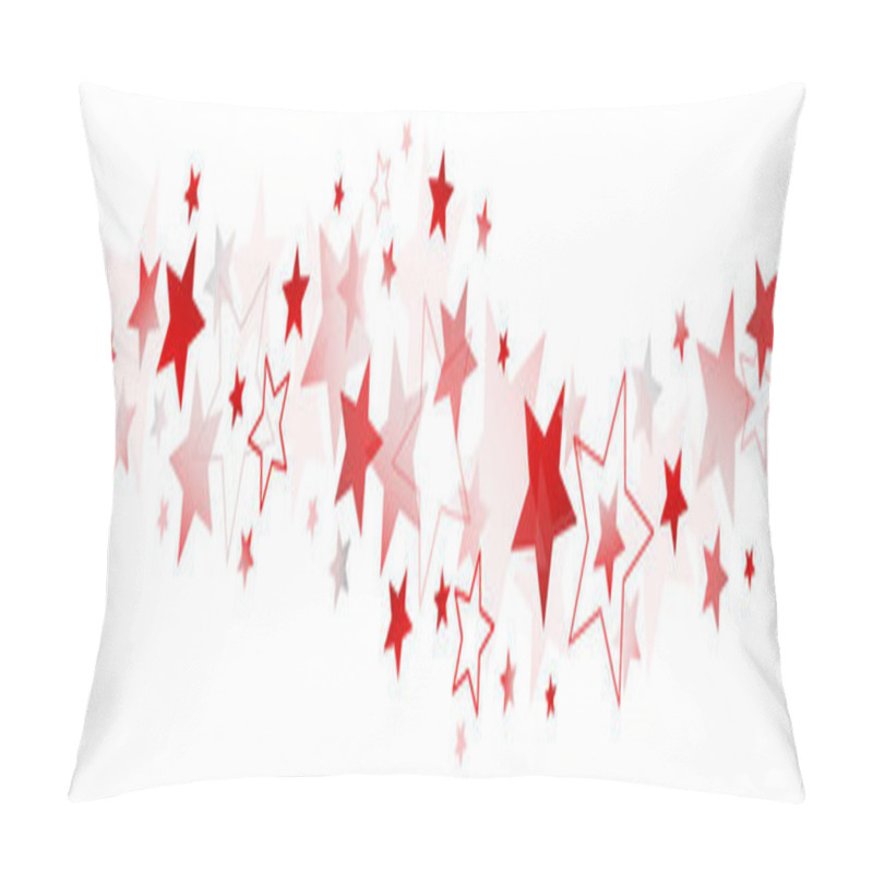 Personality  Horizontal Border Big And Little Dark Red Stars Pillow Covers