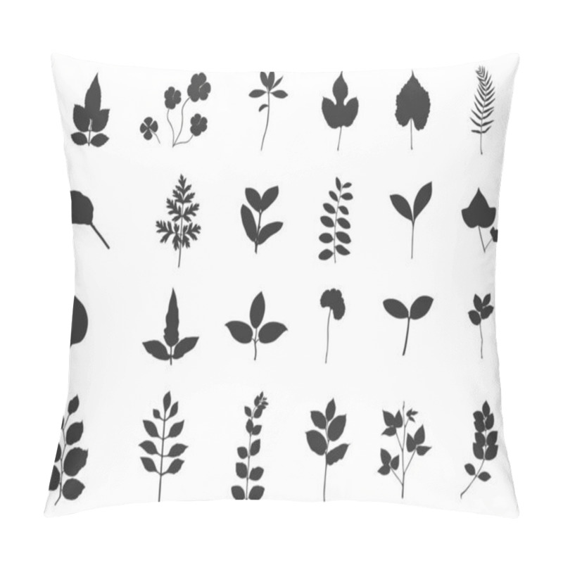 Personality  Branch Leaves Silhouette, Leaf Silhouettes, Leaves Silhouette, Decorative Autumn Leaf Silhouettes, Branch Leaves Svg, Leaf Svg, Leaf Icon Pillow Covers