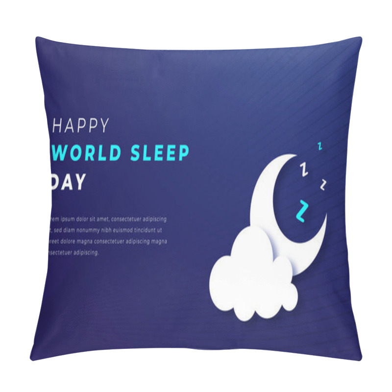 Personality  World Sleep Day Paper Cut Style Vector Design Illustration For Background, Poster, Banner, Advertising, Greeting Card Pillow Covers