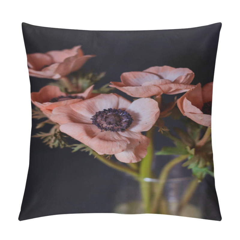 Personality  Bouquet Of Flowers Lilac, Rose, Narcissus, Hyacinth, Ranunculus, Tulip, Bush Rose, Chrysanthemum, Eucalyptus, Anemone, Peony In A Florist Shop Pillow Covers