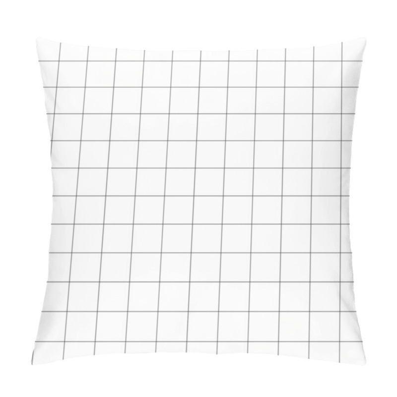 Personality  Black And White Grid, Mesh. Seamlessly Repeatable Plotting, Graph Paper Pattern, Texture And Background - Stock Vector Illustration, Clip-art Graphics Pillow Covers