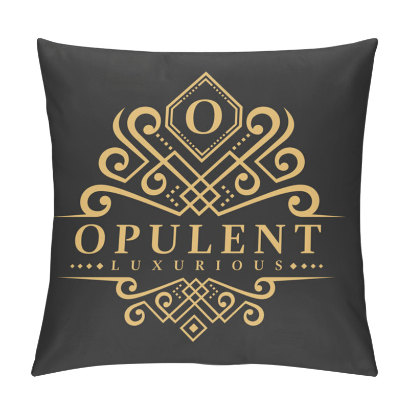 Personality  Letter O Logo - Classic Luxurious Style Logo Template Pillow Covers