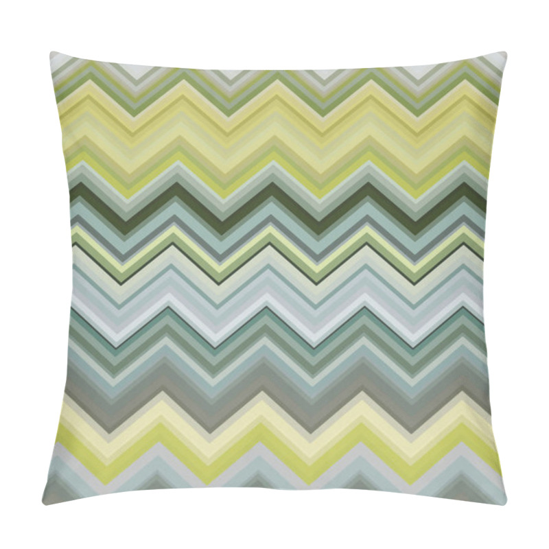 Personality  Chevron Green Foliage Grass Summer Spring Zigzag Pattern Abstract Art Background, Color Trends Pillow Covers