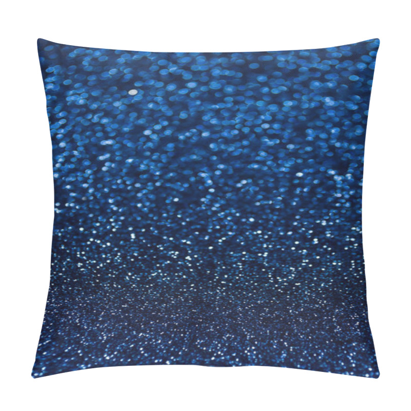 Personality  Defocused Abstract Navy Blue Lights Background Pillow Covers