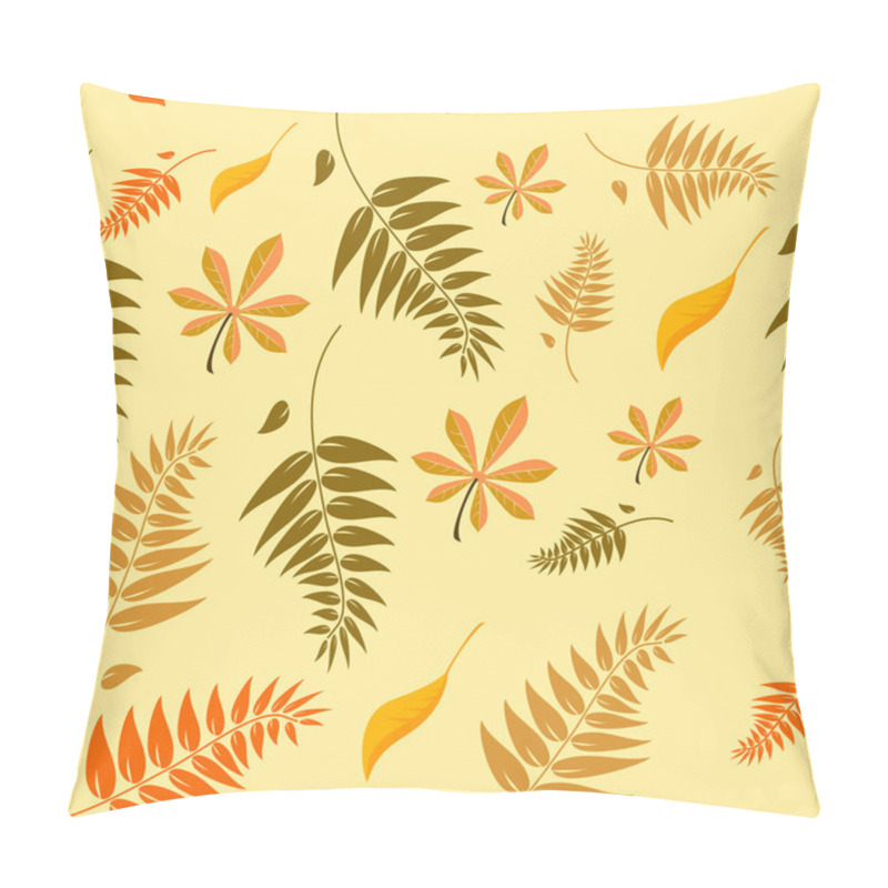 Personality  Seamless Autumn Leaves Background Pillow Covers