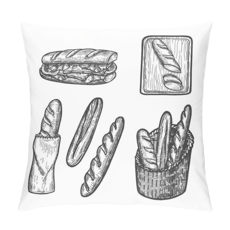 Personality  Bakery Shop Products In Pack, Sliced And Sandwich Pillow Covers