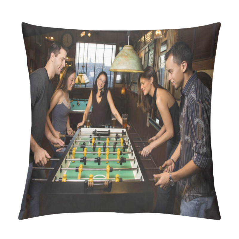 Personality  Group Of Playing Foosball Pillow Covers