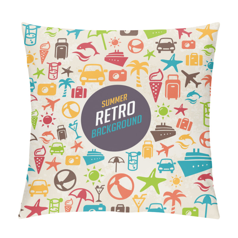 Personality  Summer Retro Background Pillow Covers