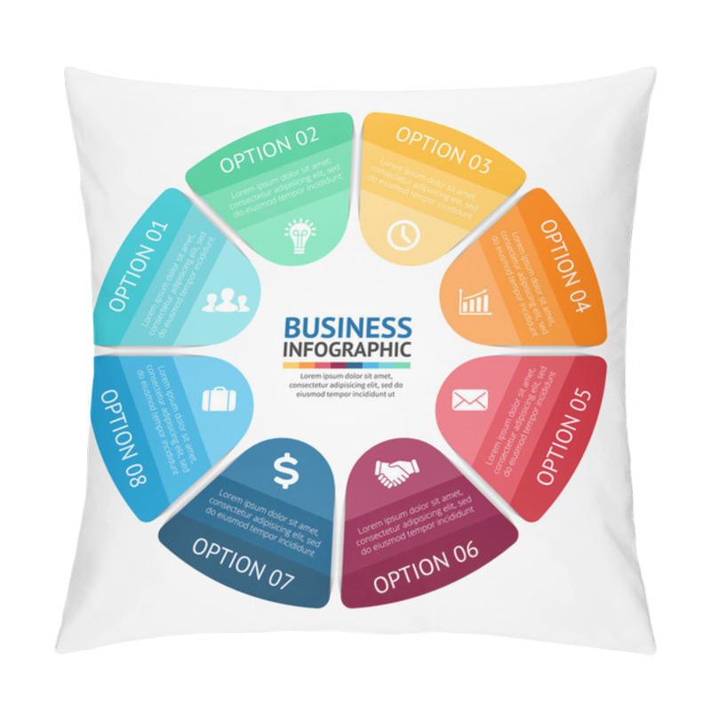 Personality  Vector Circle Infographic. Template For Diagram, Graph, Presentation And Chart. Business Concept With 8 Options, Parts, Steps Or Processes. Abstract Background. Pillow Covers