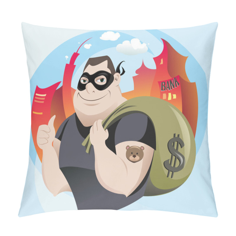 Personality  Bank Robber Pillow Covers