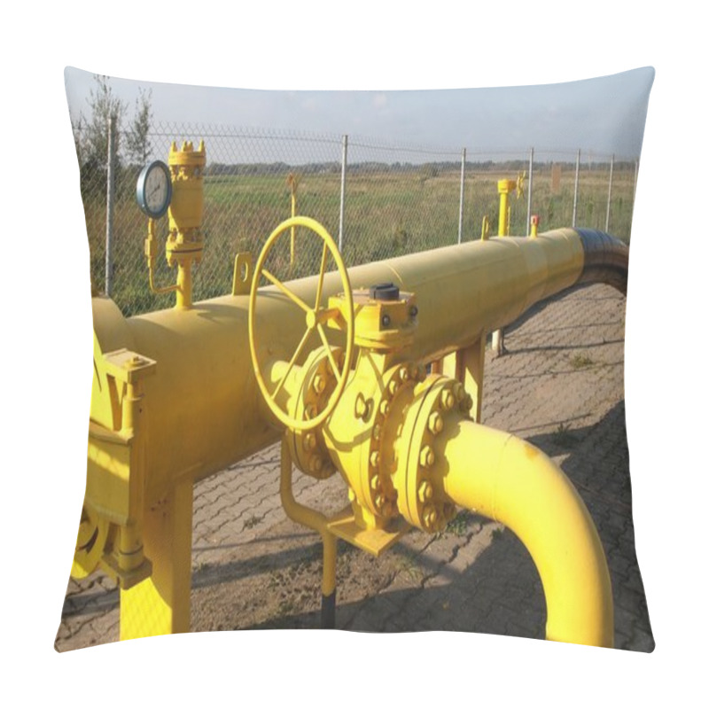 Personality  Yellow Pipes And Valve Pillow Covers