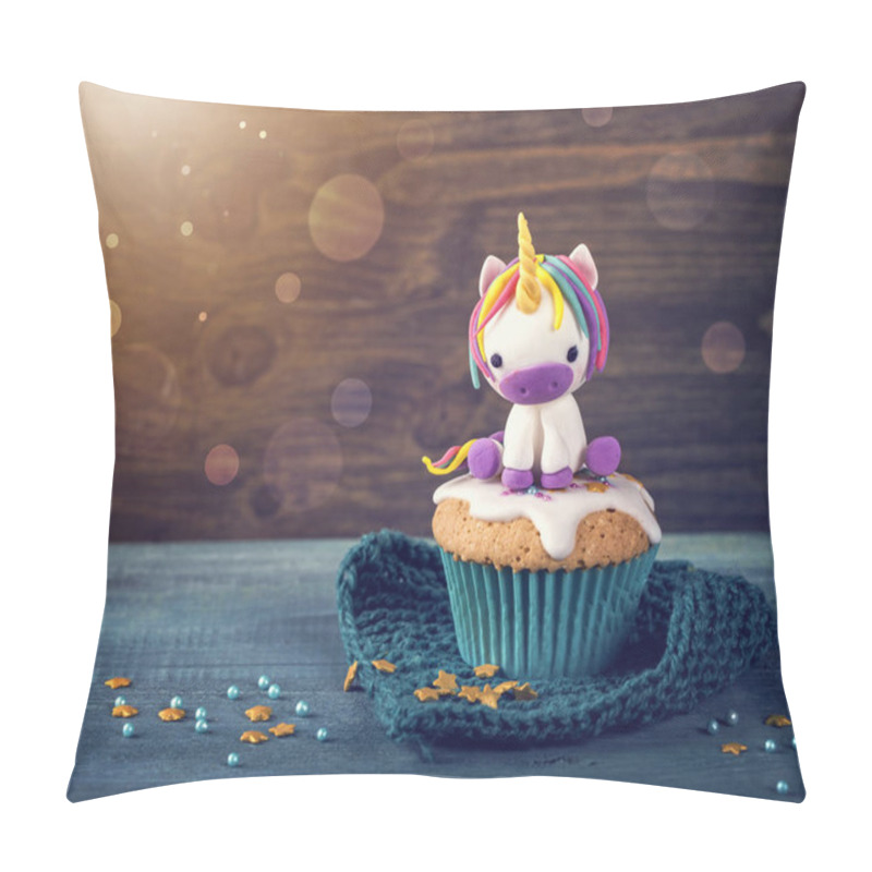 Personality  Unicorn Cupcake For Party Pillow Covers