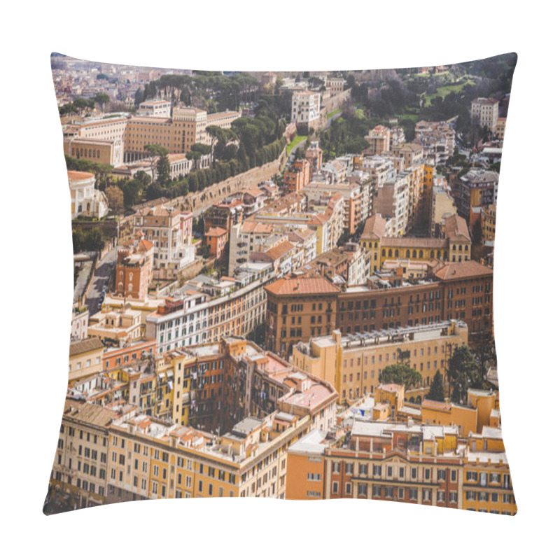 Personality  Aerial View Of Beautiful Ancient Buildings At Rome, Italy Pillow Covers