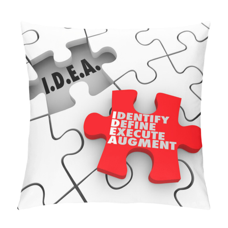 Personality  Idea Acronym Meaning Identify Define Execute Agument Words On A Puzzle Piece Pillow Covers