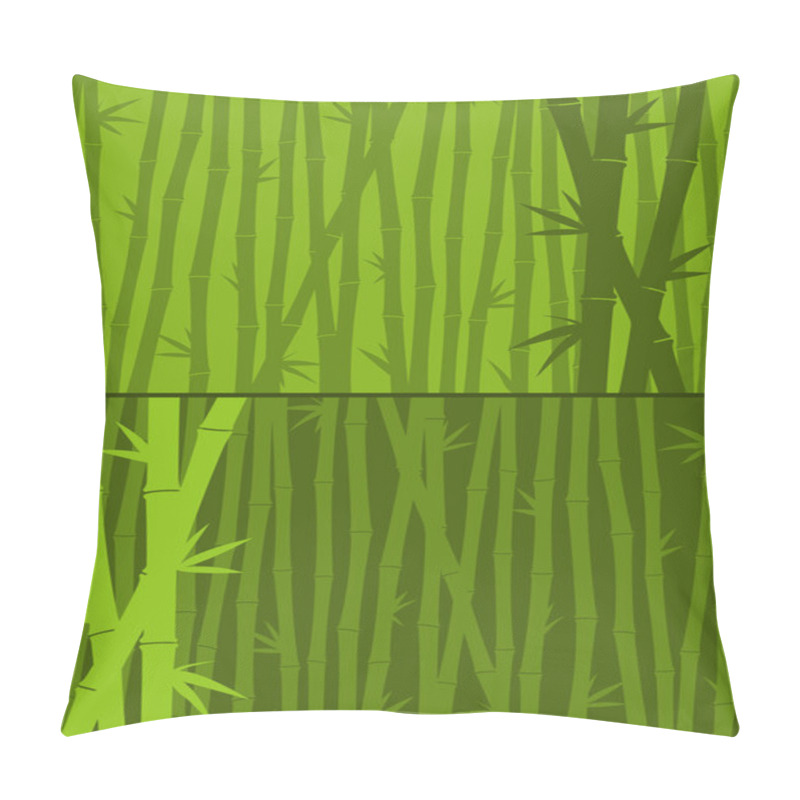 Personality  Green Bamboo Background Pillow Covers