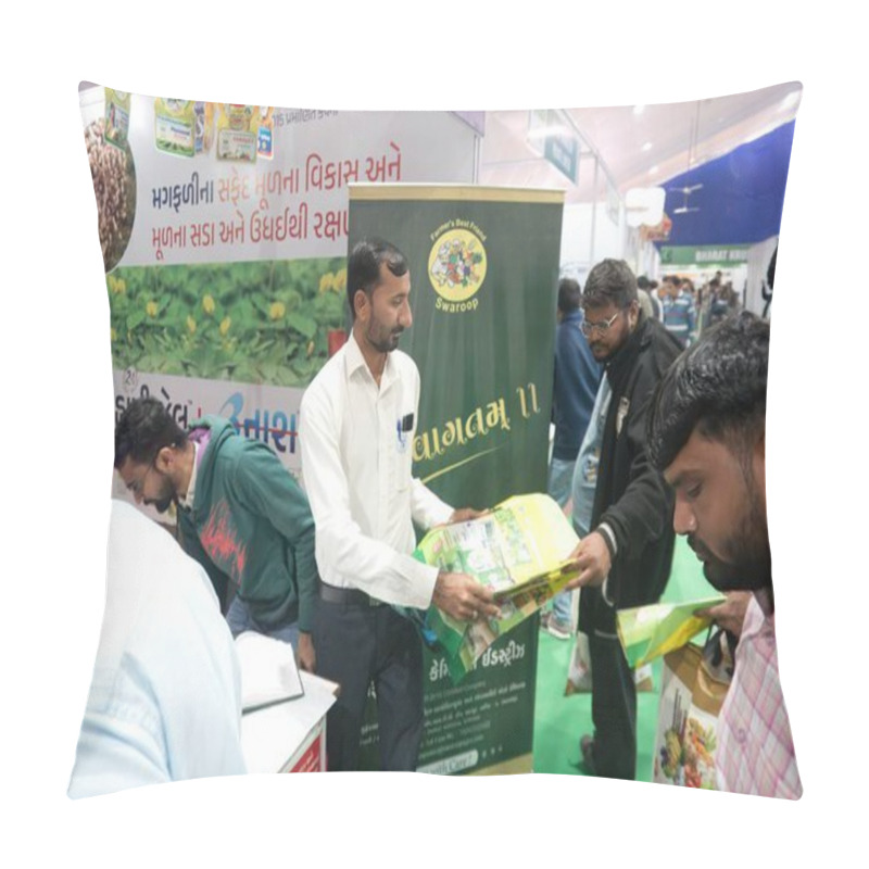 Personality  Agri World Expo 2024, Swaroop Agrochemical. Rajkot, Gujarat, India. 20th December, 2024. Pillow Covers