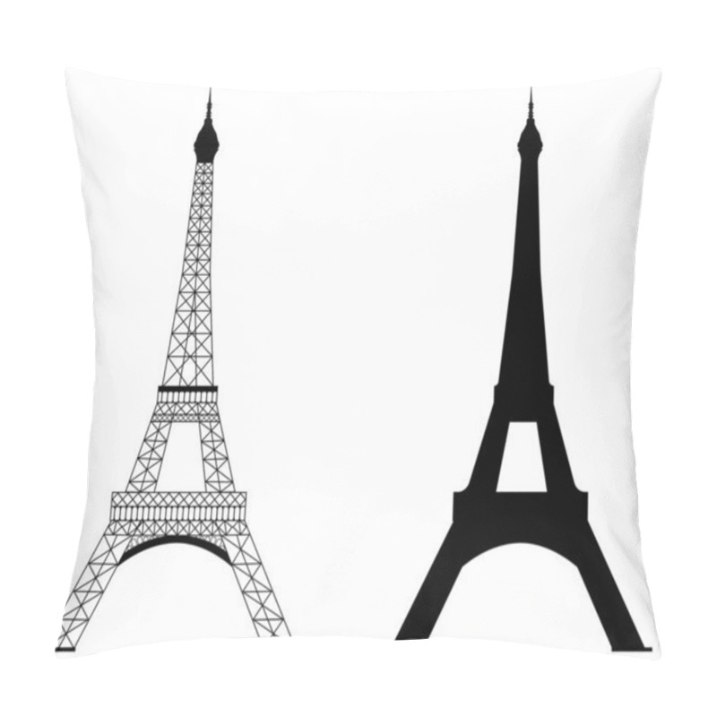 Personality  Eiffel Tower Vector Illustration On The White Background Pillow Covers