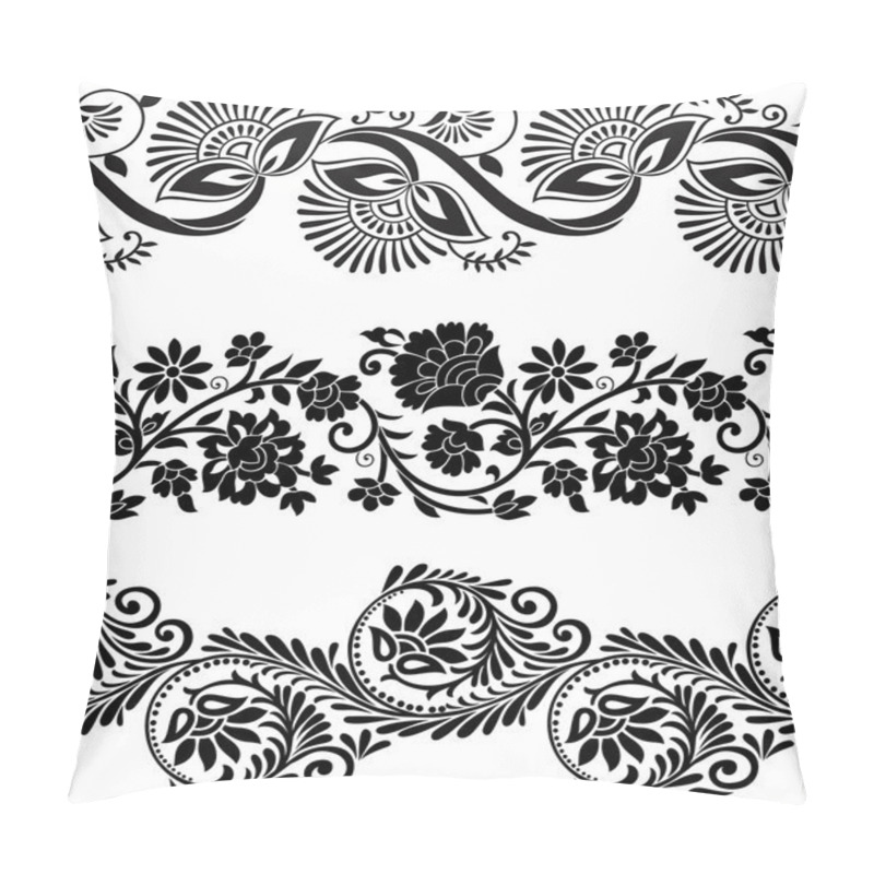 Personality  Floral Vector Borders Pillow Covers