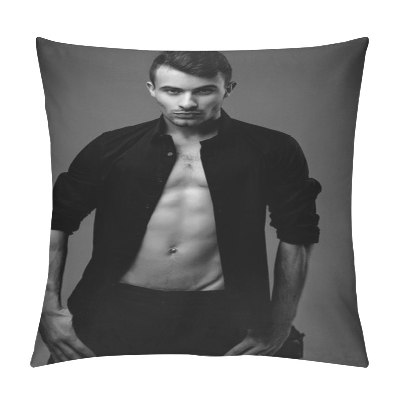 Personality  Sexy Young Fashion Man Pillow Covers