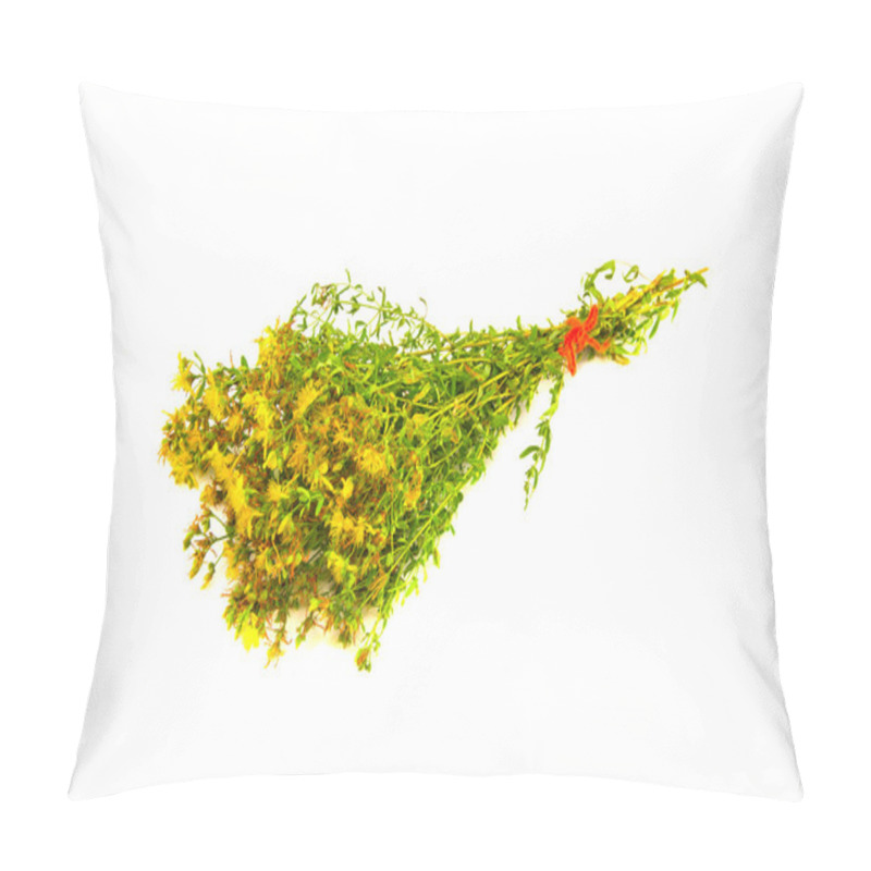 Personality  St. John's Worth Yellow Medical Flowers (hypericum Perforatum) Bunch Pillow Covers