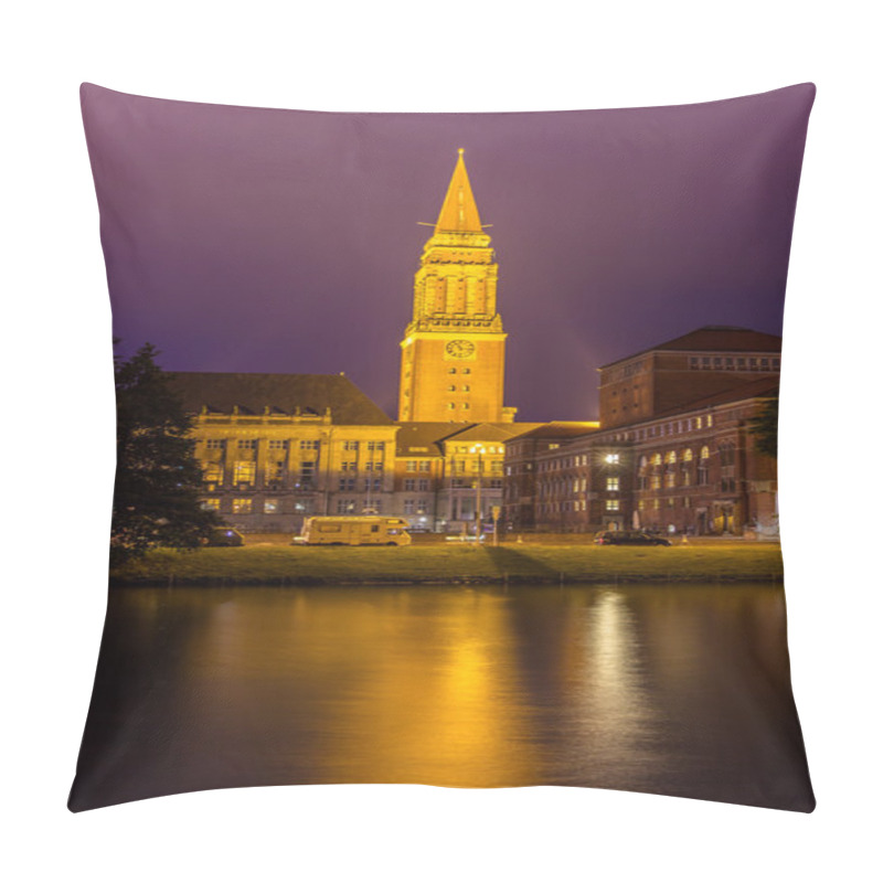 Personality  Night View Of Kiel City Hall, Germany Pillow Covers