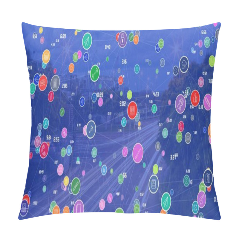 Personality  Night City With Connectors Pillow Covers