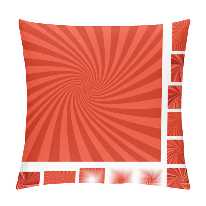 Personality  Red Spiral Background Set Pillow Covers