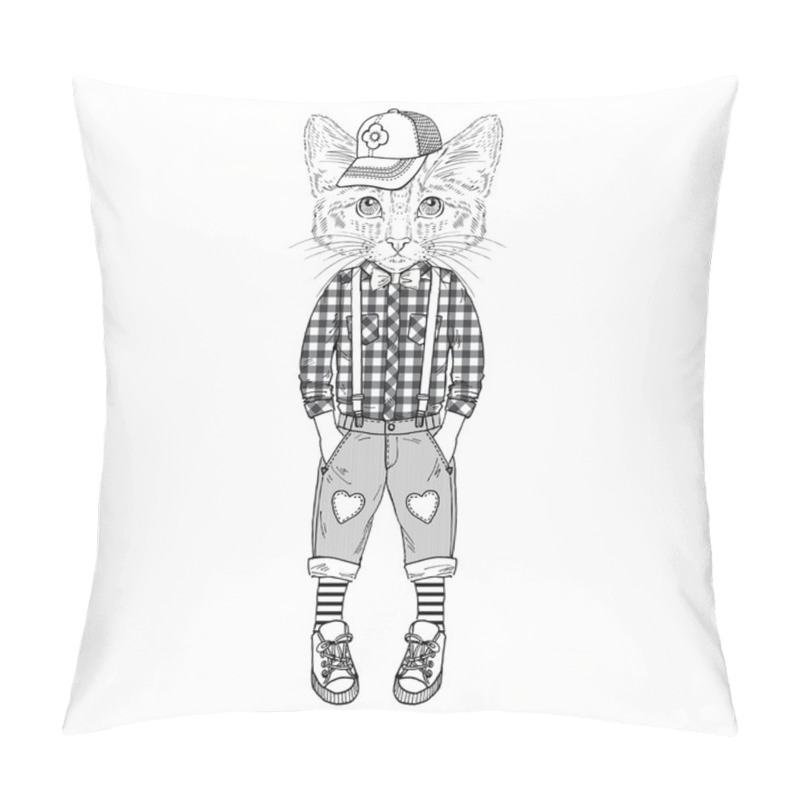 Personality  Cat Boy Kid Pillow Covers