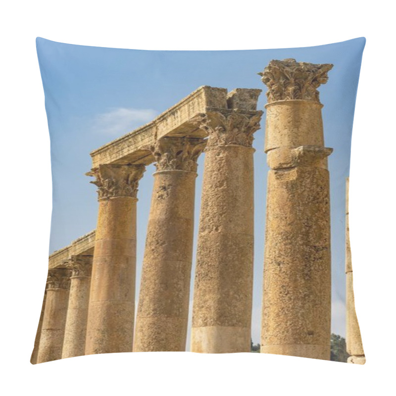 Personality  Columns Of Cardo Maximus Street, Jerash, Jordan, Asia Pillow Covers