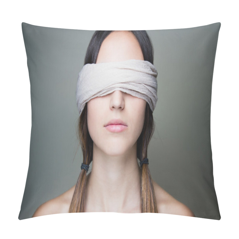 Personality  Naked Blindfold Woman Pillow Covers