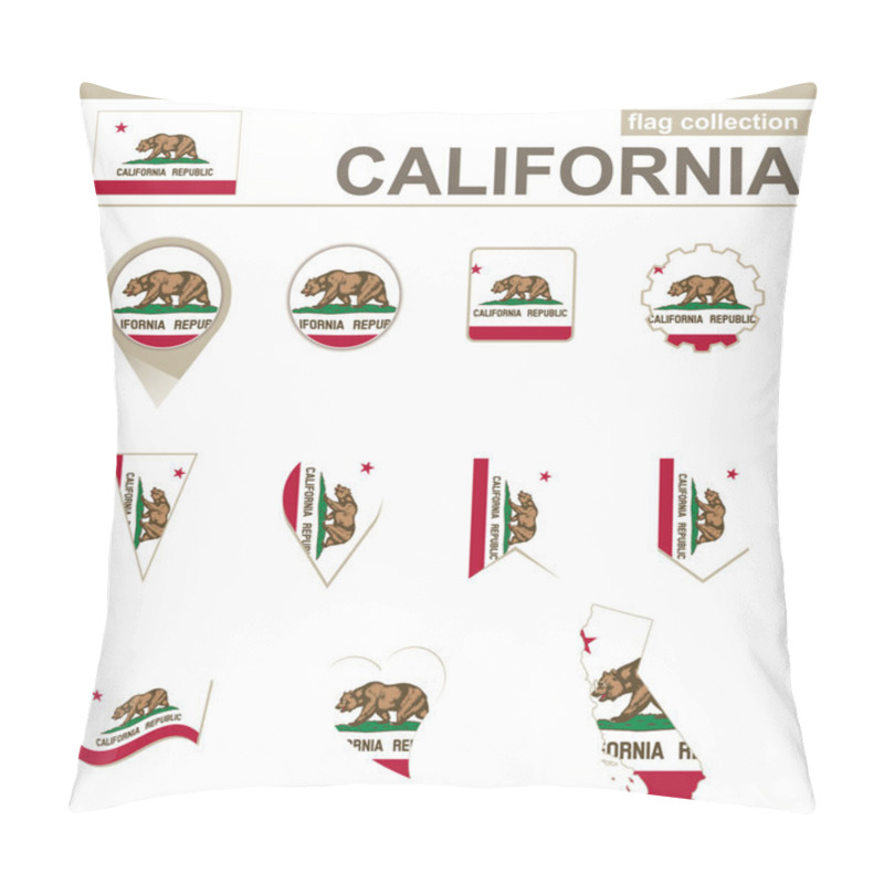 Personality  California Flag Collection Pillow Covers