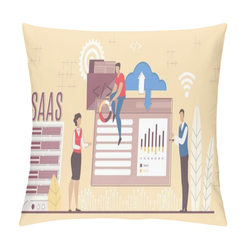 Personality  Saas Software Development Applying For Business Pillow Covers