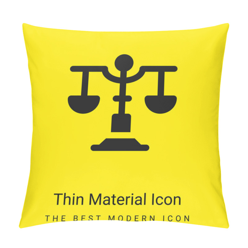 Personality  Balance Minimal Bright Yellow Material Icon Pillow Covers