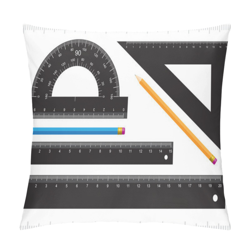 Personality  Black Ruler Pillow Covers