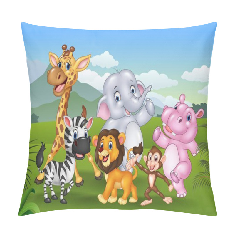 Personality  Cartoon Wild Animal In The Jungle Pillow Covers