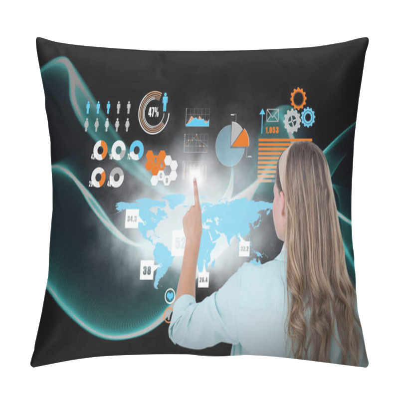 Personality  Hipster Pointing With Her Finger 3d Pillow Covers