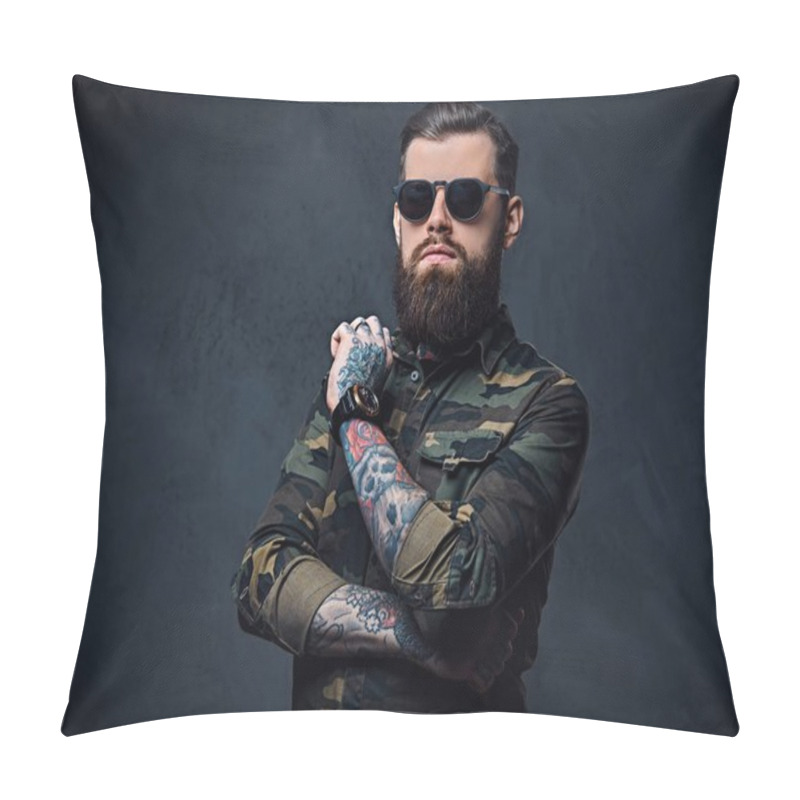 Personality  Man Dressed In A Military Jacket  Pillow Covers