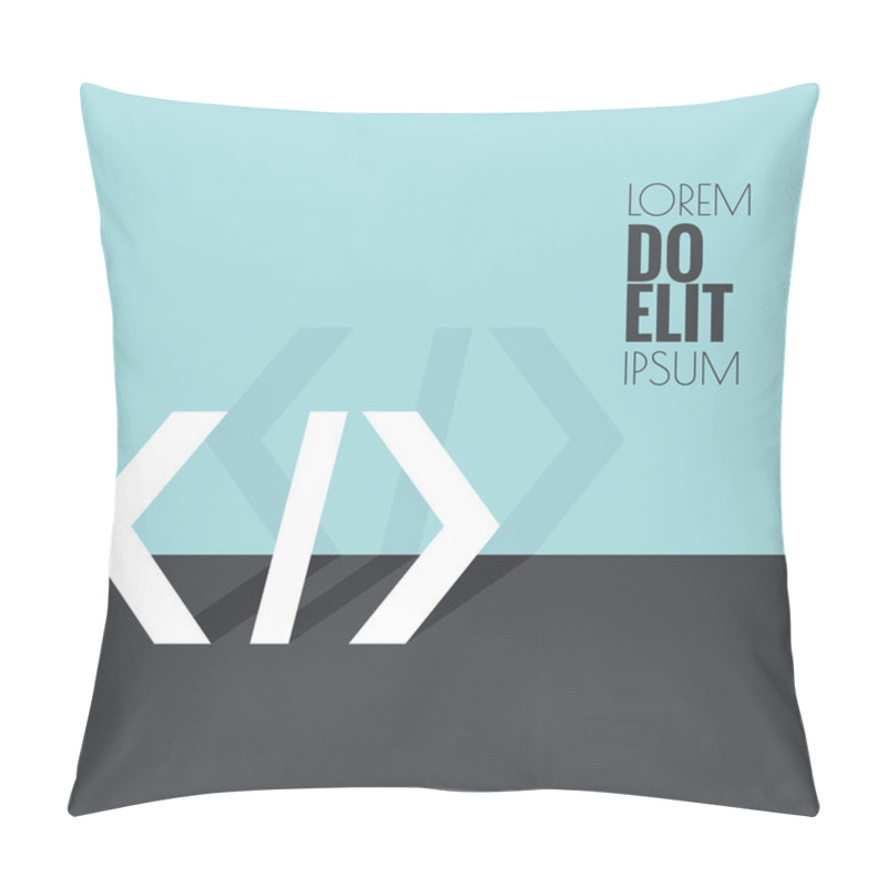 Personality  Progrmming Code Vector. Pillow Covers