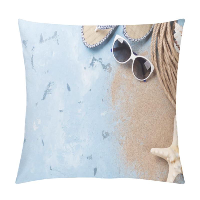 Personality  Sunglasses, Flip-flops And Sea Shells Pillow Covers