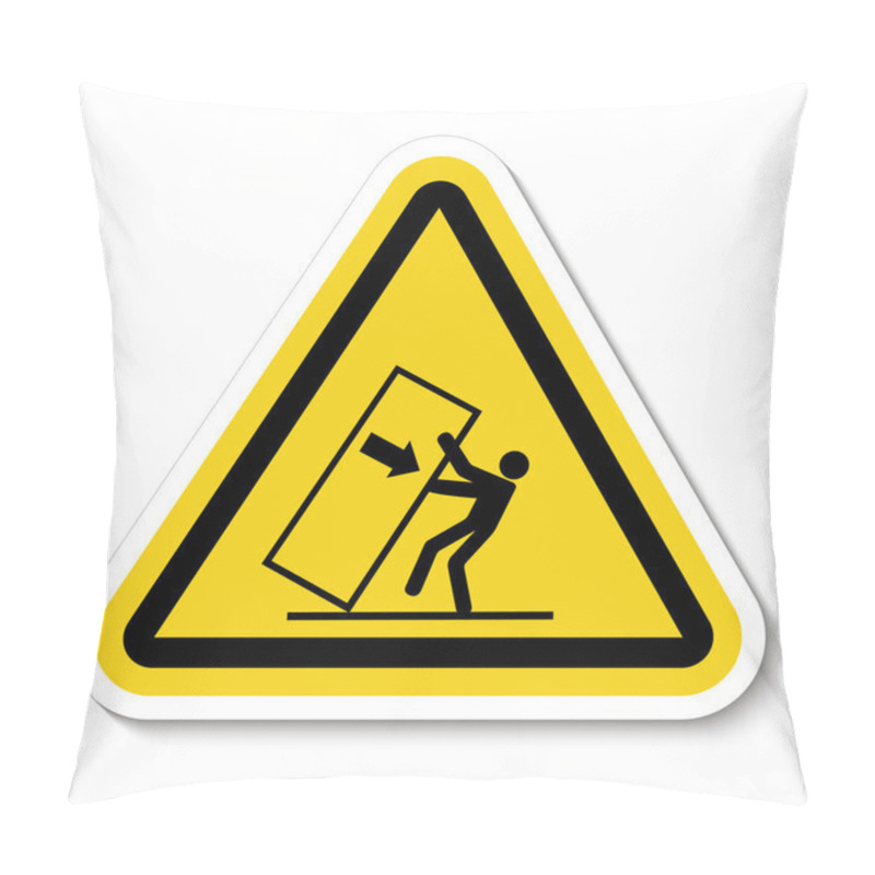 Personality  Body Crush Tip Over Hazard Symbol Sign Isolate On White Background,Vector Illustration  Pillow Covers