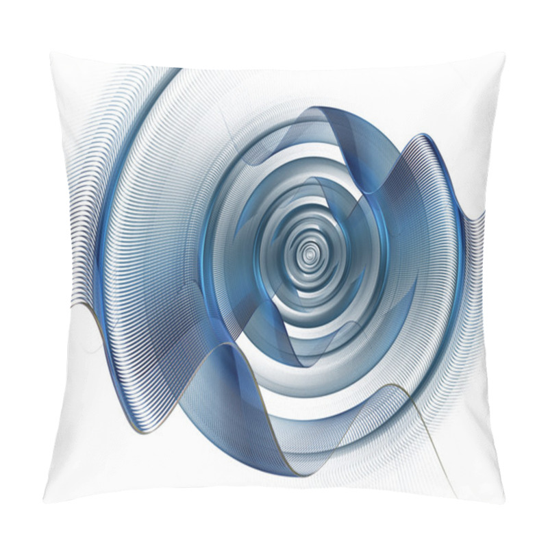 Personality  Abstract Fractal Circle, Sphere With Waves.  Pillow Covers