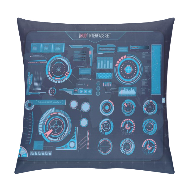 Personality  Abstract Future, Concept Vector Futuristic Blue Virtual Graphic Touch User Interface HUD. For Web, Site, Mobile Applications Isolated On Background, Techno, Online Design, Business, Gui, Ui, Kit, Hud Pillow Covers